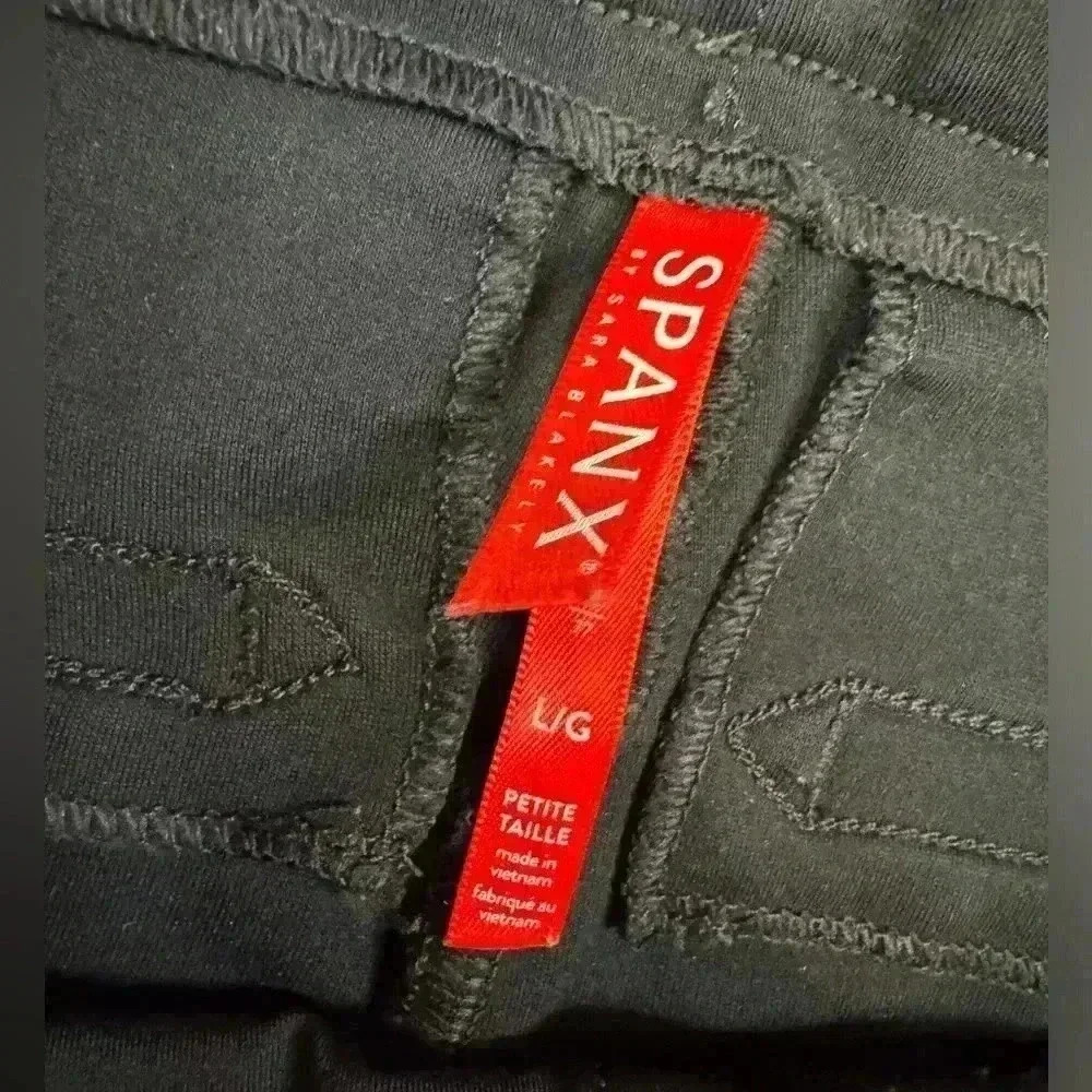 Spanx Women’s Black Rayon Elastic Straight Leg Pants Size L - Picture 5 of 8